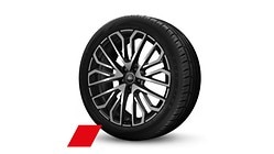 Obręcze kół ze stopu metali lekkich 8.5Jx20" Audi Sport, wieloramienne S,  czarne metalik, polerowane,  przyciemniane, z oponami 255/40 R 20. 3-letnie ubezpieczenie opon w cenie.